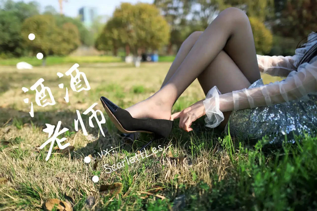 酒酒老师草地黑丝腿线写真预览