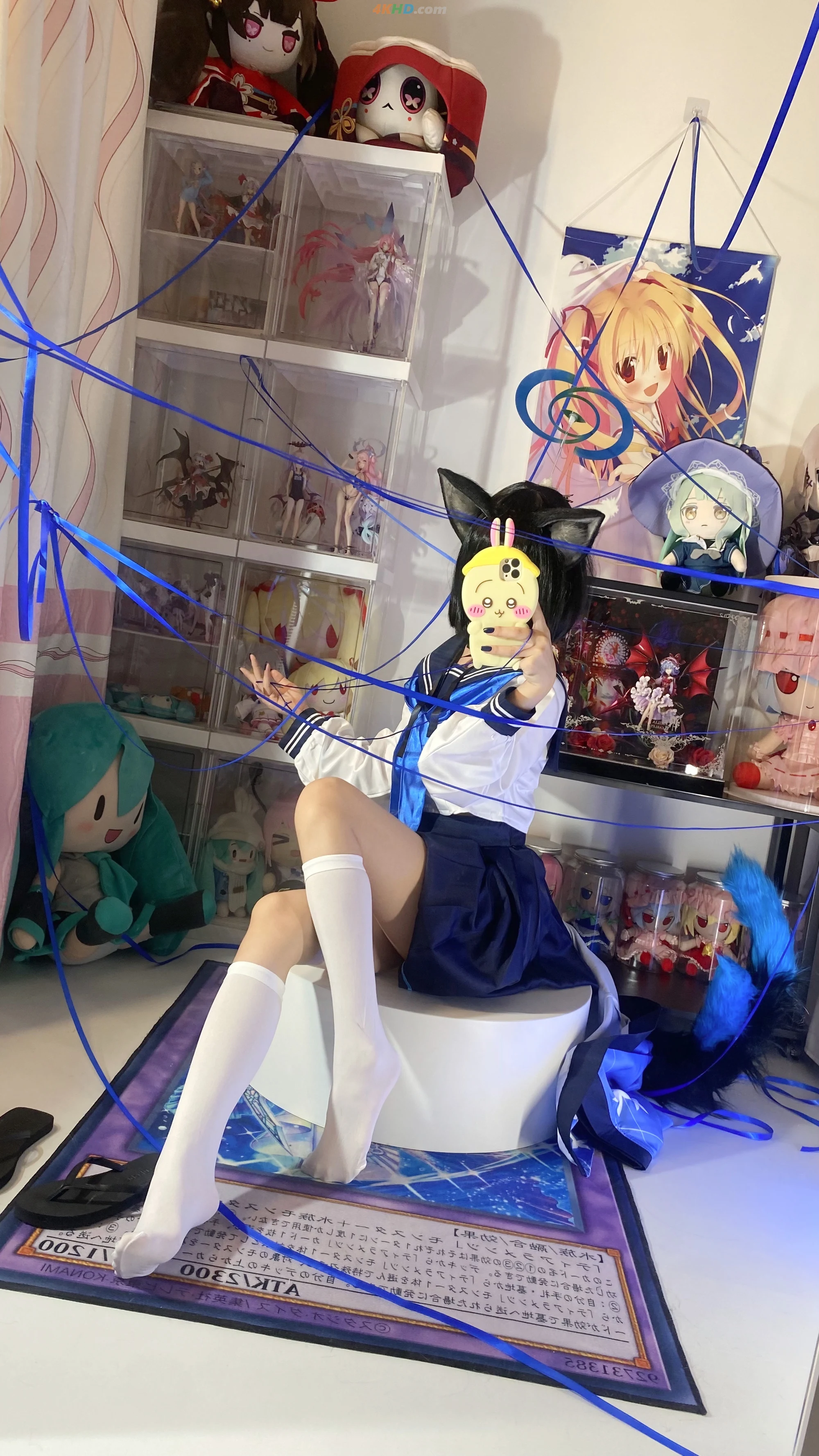 白栎Shirly 蓝白制服 室内房间 二次元写真