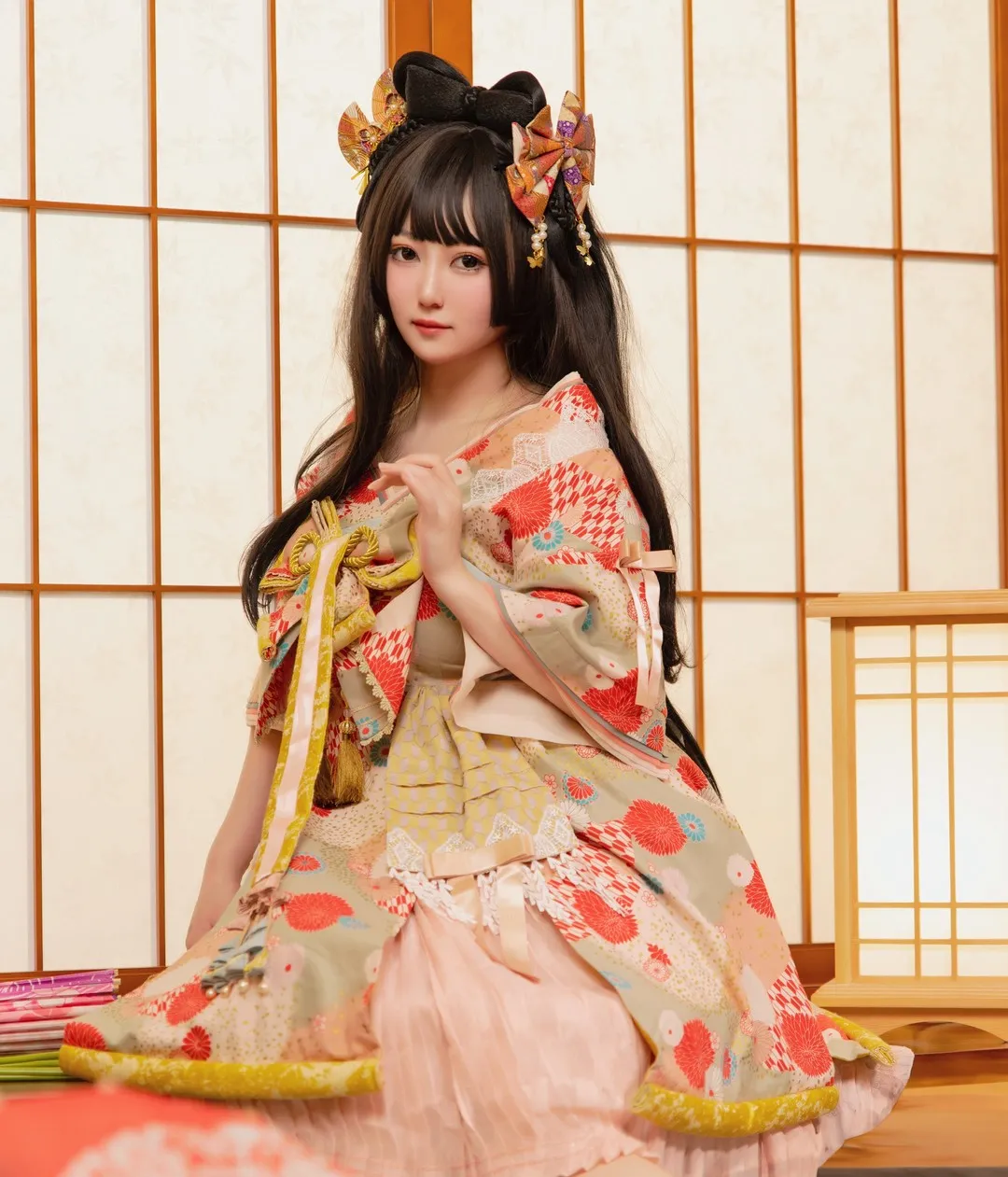 木之本澜和服端坐写真预览