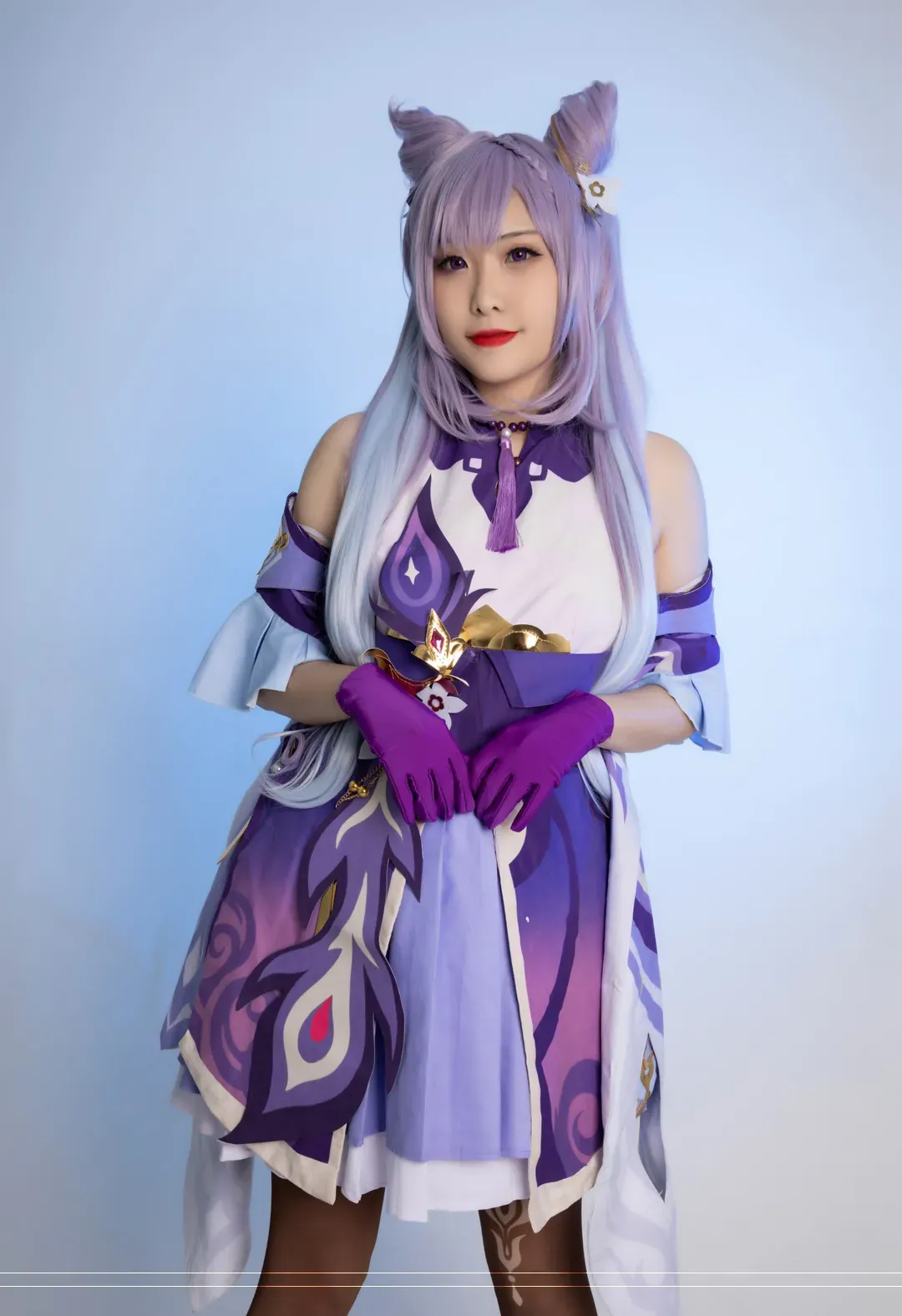 Sunnyvier 紫色长发白紫服饰与紫色手套正面角色造型