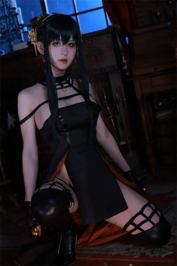 桜満三时黑色长发角色服装Cosplay图集